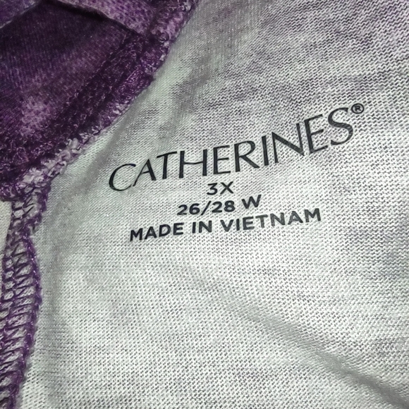Catherines Purple Tie-Dye Top - Picture 3 of 4